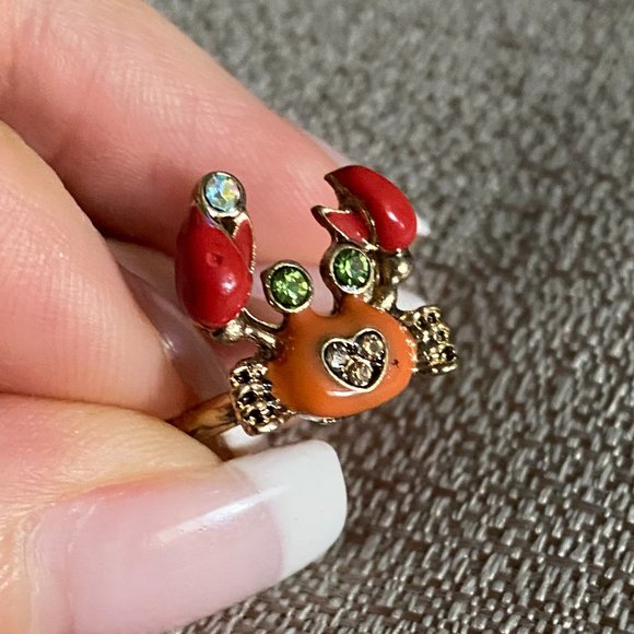 BNWOT Betsey Johnson Under The Sea Crab Ring - Picture 1 of 4